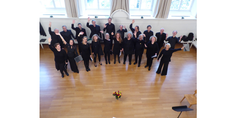 Das Ensemble vor dem Konzertes "Die Ros ist ohn Warum" im Zinzendorfhaus Herbst 2018