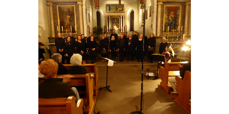 Das Ensemble während des Konzertes "Die Ros ist ohn Warum"