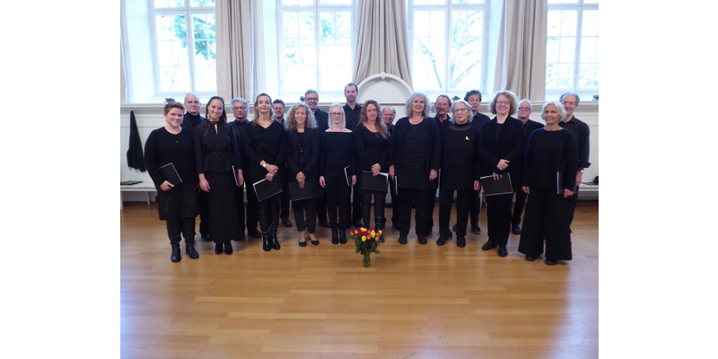 Das Ensemble vor dem Konzertes "Die Ros ist ohn Warum" im Zinzendorfhaus Herbst 2018
