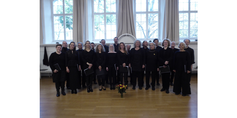 Das Ensemble vor dem Konzertes "Die Ros ist ohn Warum" im Zinzendorfhaus Herbst 2018