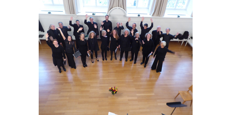 Das Ensemble vor dem Konzertes "Die Ros ist ohn Warum" im Zinzendorfhaus Herbst 2018