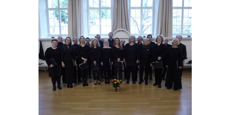 Das Ensemble vor dem Konzertes "Die Ros ist ohn Warum" im Zinzendorfhaus Herbst 2018