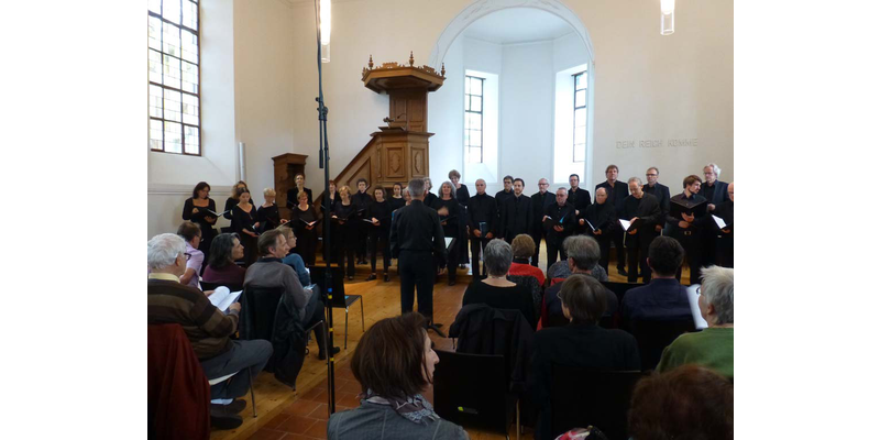 Das Ensemble während des Konzertes "Mitten wir im Leben sind" im Frühjahr 2015