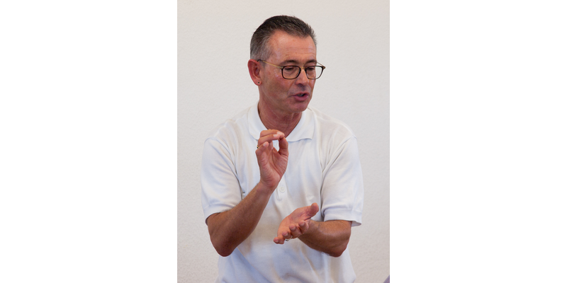 Rolf Hofer während den Proben 2011