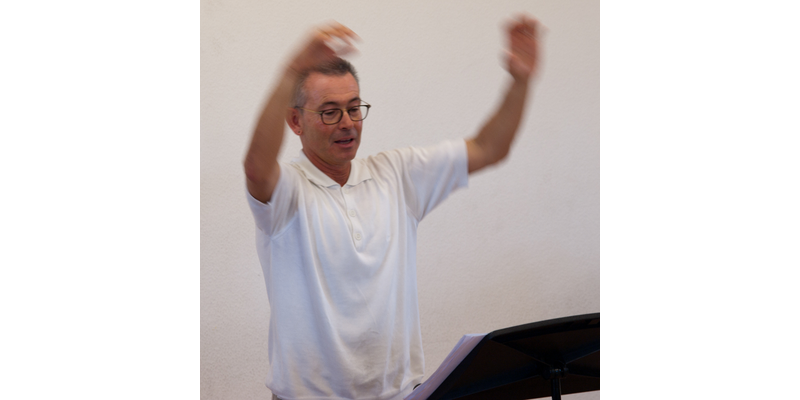 Rolf Hofer während den Proben 2011